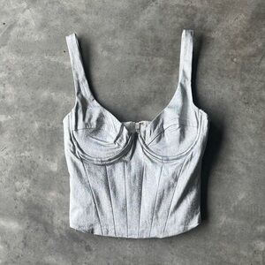 Fashion nova silver crop top